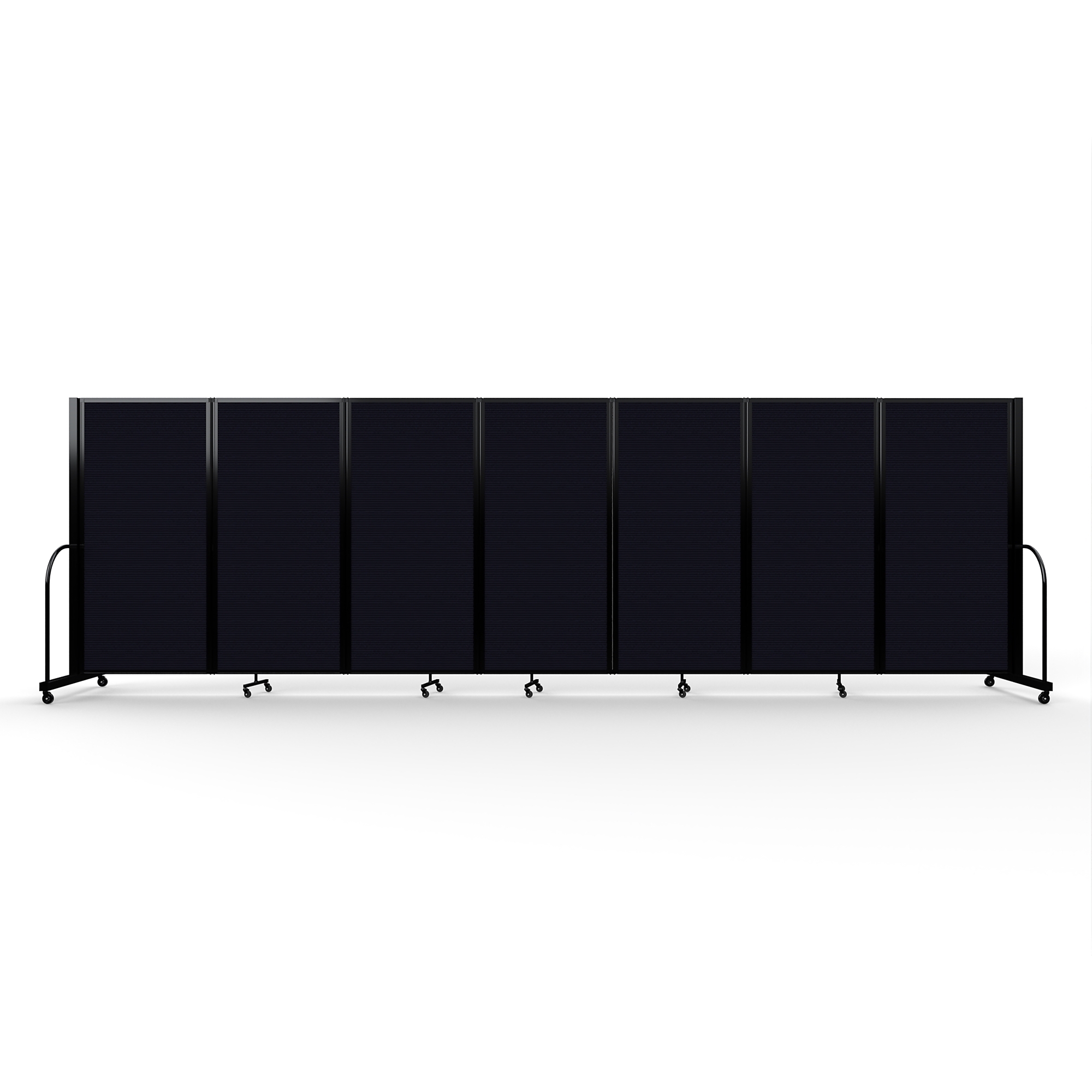 Screenflex Full Motion Divider — 6ft. x 19ft. 7in., Black Frame, Black, Model# FSH-607-B-DX